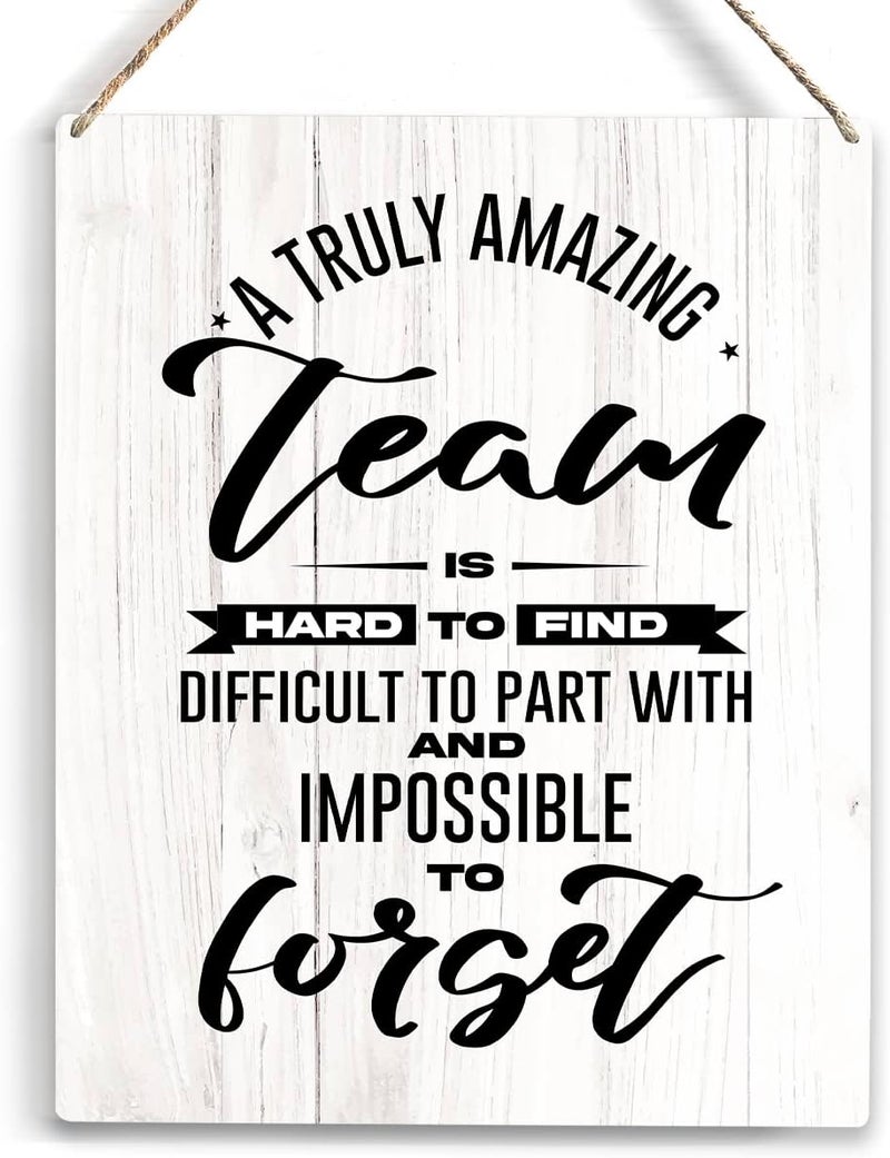 YCYD A Truly Amazing Wooden Hanging Sign Appreciation Gifts for Coworkers & Employees - Thank You Birthday Gift for Women & Men - Teachers - 8 x 10 inches - Image 1